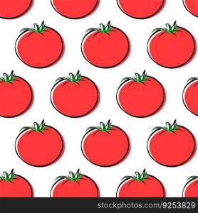Tomato vegetable food seamless pattern template, red isolated wallpaper texture, package wrapping paper.