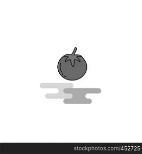 Tomato Web Icon. Flat Line Filled Gray Icon Vector