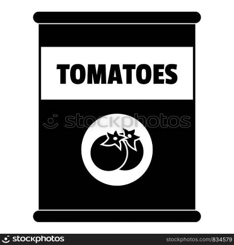 Tomatoes can icon. Simple illustration of tomatoes can vector icon for web design isolated on white background. Tomatoes can icon, simple style