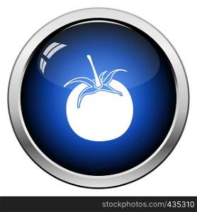 Tomatoes icon. Glossy Button Design. Vector Illustration.