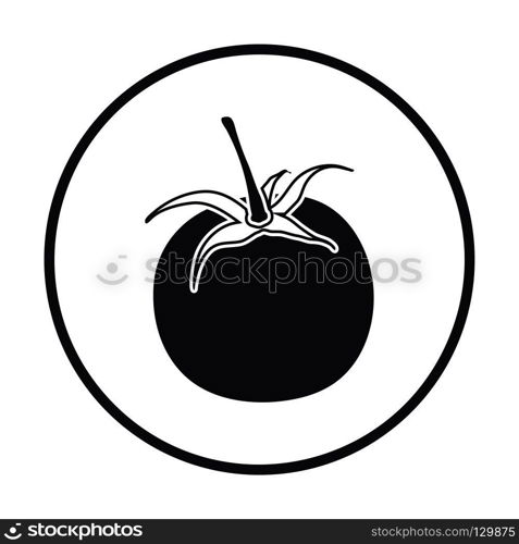 Tomatoes icon. Thin circle design. Vector illustration.