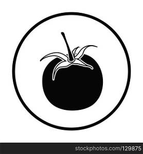 Tomatoes icon. Thin circle design. Vector illustration.