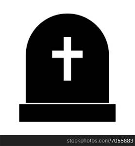 Tomb stone black icon .