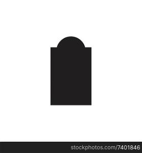 Tombstone icon isolated on white background