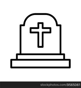 Tombstone icon vector illustration on trendy design