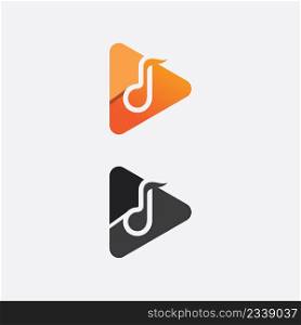 Tone and Music note Icon Vector illustration design Sound waves, audio, equalizer, abstract, head set logo vector illustration design template
