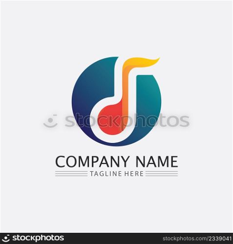 Tone and Music note Icon Vector illustration design Sound waves, audio, equalizer, abstract, head set logo vector illustration design template