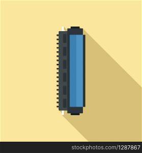 Toner cartridge icon. Flat illustration of toner cartridge vector icon for web design. Toner cartridge icon, flat style