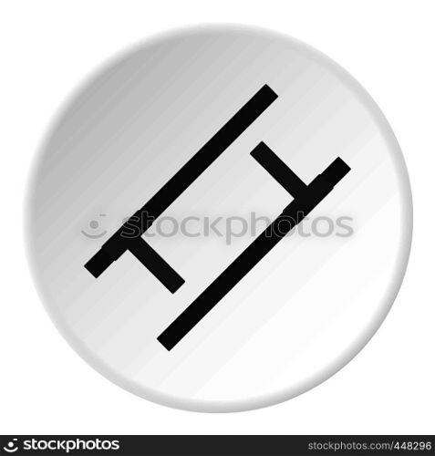 Tonfa, traditional asian weapon icon in flat circle isolated vector illustration for web. Tonfa, traditional asian weapon icon circle