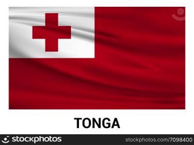 Tonga Flag design vector