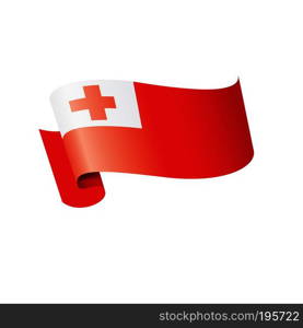 Tonga flag, vector illustration on a white background. Tonga flag, vector illustration on a white background.