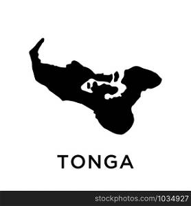 Tonga map icon design trendy