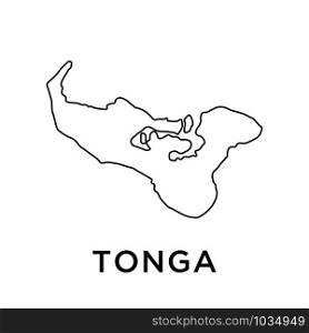 Tonga map icon design trendy