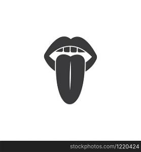 tongue vector icon of human senses illustration design