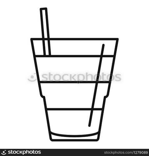 Tonic cocktail icon. Outline tonic cocktail vector icon for web design isolated on white background. Tonic cocktail icon, outline style