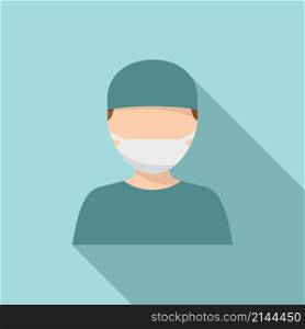 Tonsillitis doctor icon flat vector. Mouth anatomy. Bacterial disease. Tonsillitis doctor icon flat vector. Mouth anatomy