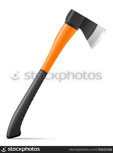 tool axe with plastic handle vector illustration isolated on white background