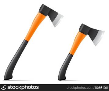 tool axe with plastic handle vector illustration isolated on white background