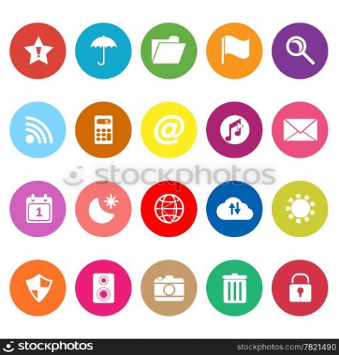 Tool bar flat icons on white background, stock vector