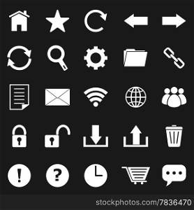 Tool bar icons on black background, stock vector