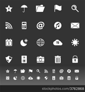 Tool bar icons on gray background, stock vector