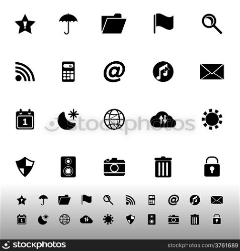Tool bar icons on white background, stock vector