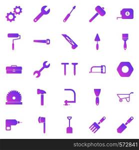 Tool gradient icons on white background, stock vector