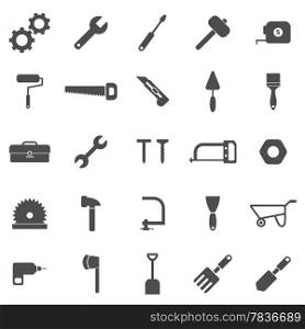 Tool icons on white background, stock vector