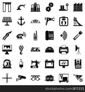 Tool icons set. Simple style of 36 tool vector icons for web isolated on white background. Tool icons set, simple style