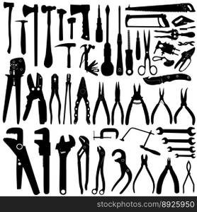 Tool set vector image