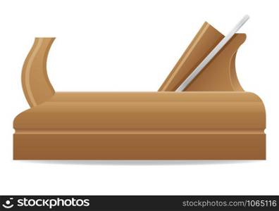 tool wooden plane vector illustration isolated on white background