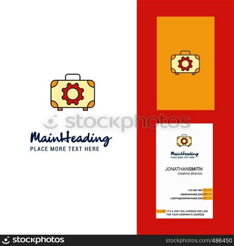 Toolbox Creative Logo and business card. vertical Design Vector