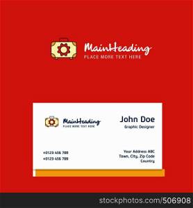Toolbox logo Design with business card template. Elegant corporate identity. - Vector