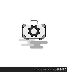 Toolbox Web Icon. Flat Line Filled Gray Icon Vector