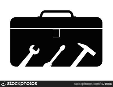 tools box icon on white background. tools box sign. flat style. toolbox symbol.