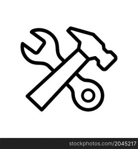 tools icon vector line style