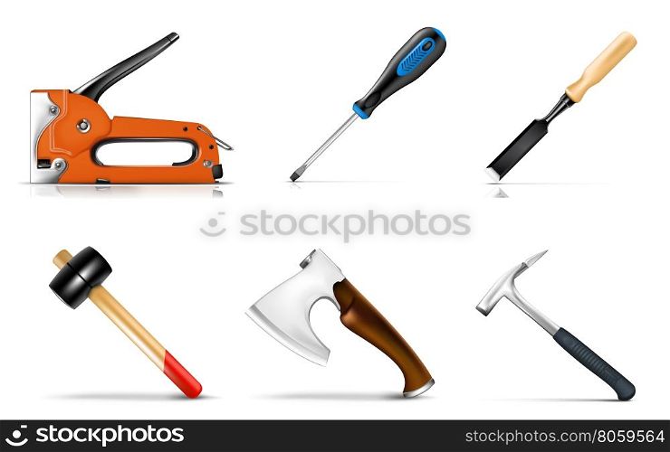 Tools isolated on white background. Tools