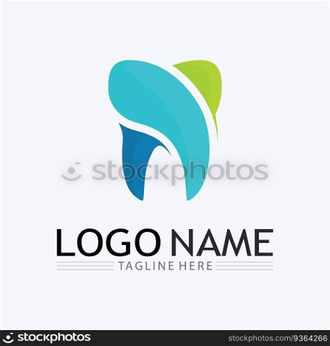 tooth and Dental Logo Design vector template.Creative Dentist Logo. Dental Clinic Vector Logo.