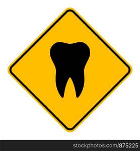 Tooth and road sign