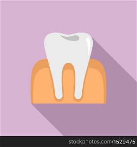 Tooth anesthesia icon. Flat illustration of tooth anesthesia vector icon for web design. Tooth anesthesia icon, flat style