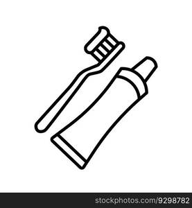 Tooth brush icon vector on trendy design