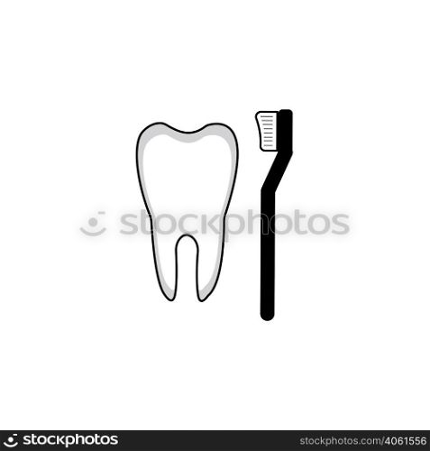 tooth brush logo icon vector design template
