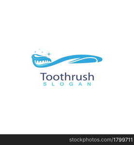 Tooth brush with toothpaste icon trendy silhouette modern style design. Vector