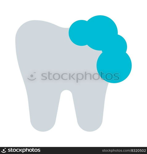 Tooth cleaning foaming gel isolated on a white background