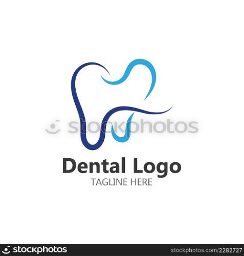 tooth dental care logo vector template