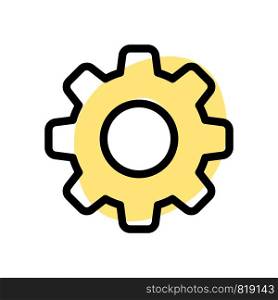 Tooth gear setting logo in computer operating system