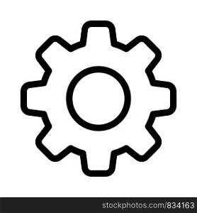 Tooth gear setting logo in computer operating system