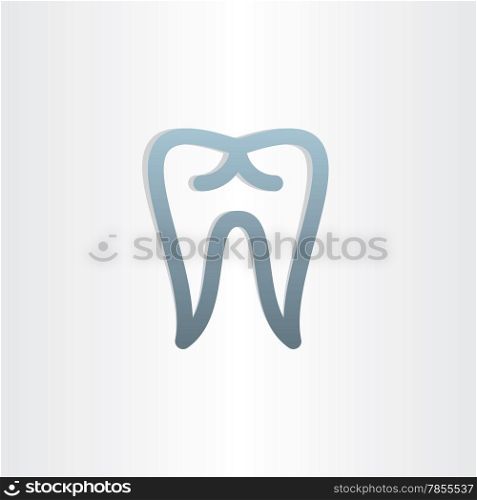 tooth icon dental design abstract stylized symbol