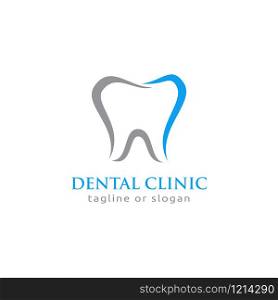 Tooth icon for orthodontics or dental clinic logo