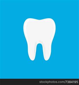 Tooth icon in flat style
